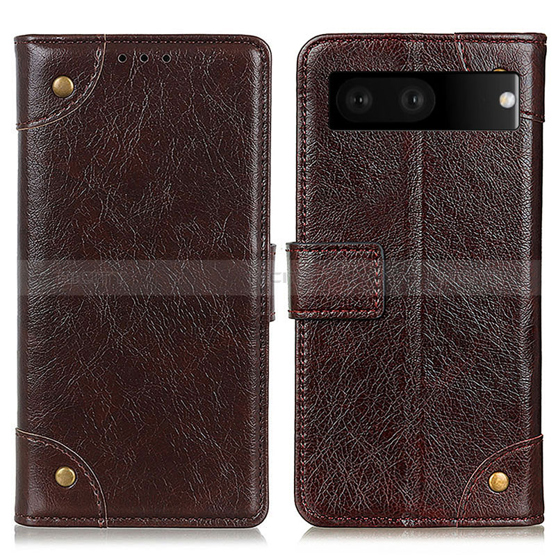 Funda de Cuero Cartera con Soporte Carcasa K06Z para Google Pixel 7 5G Marron