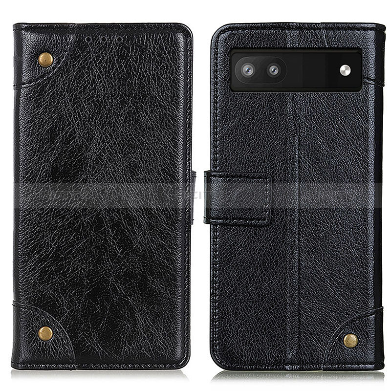 Funda de Cuero Cartera con Soporte Carcasa K06Z para Google Pixel 7a 5G Negro