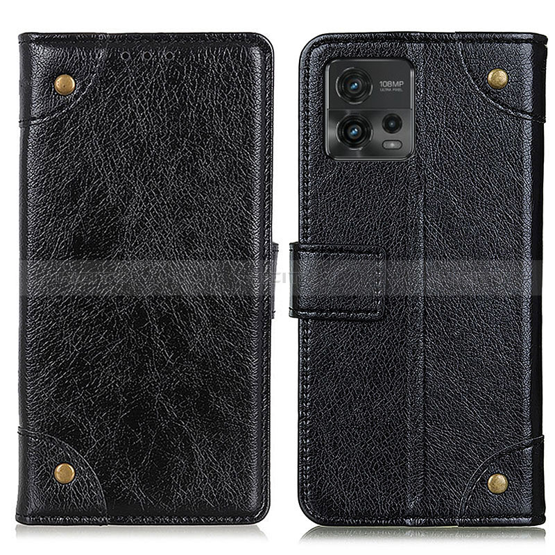 Funda de Cuero Cartera con Soporte Carcasa K06Z para Motorola Moto G72 Negro