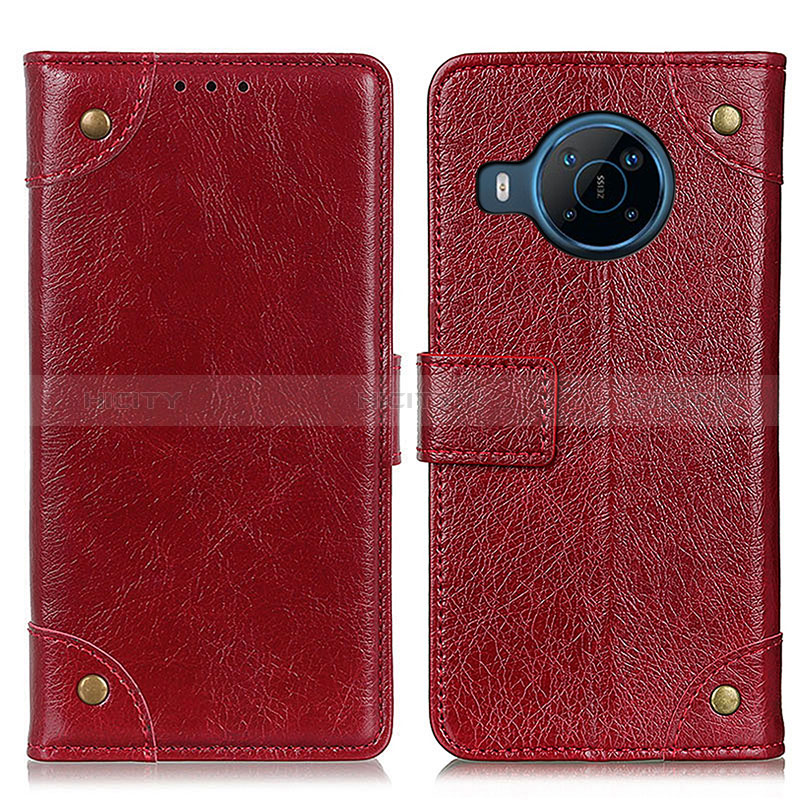 Funda de Cuero Cartera con Soporte Carcasa K06Z para Nokia X100 5G Rojo