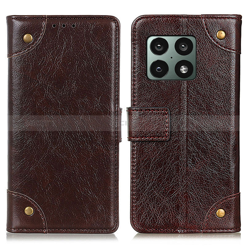 Funda de Cuero Cartera con Soporte Carcasa K06Z para OnePlus 10 Pro 5G Marron