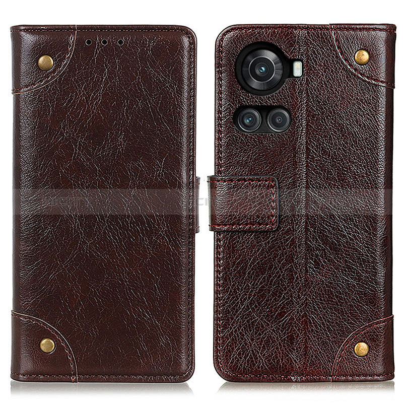 Funda de Cuero Cartera con Soporte Carcasa K06Z para OnePlus 10R 5G Marron