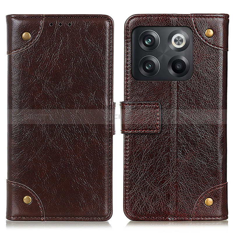 Funda de Cuero Cartera con Soporte Carcasa K06Z para OnePlus 10T 5G Marron