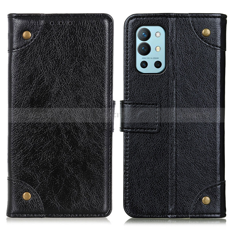 Funda de Cuero Cartera con Soporte Carcasa K06Z para OnePlus 9R 5G Negro