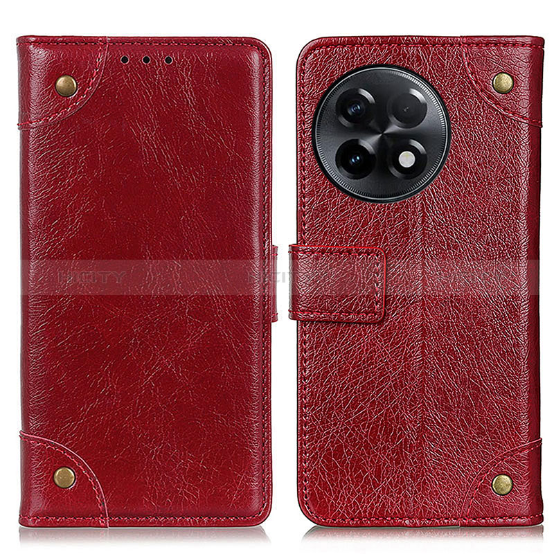 Funda de Cuero Cartera con Soporte Carcasa K06Z para OnePlus Ace 2 5G Rojo