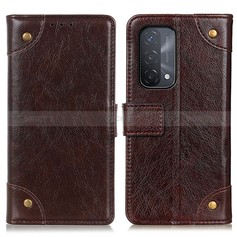 Funda de Cuero Cartera con Soporte Carcasa K06Z para Oppo A74 5G