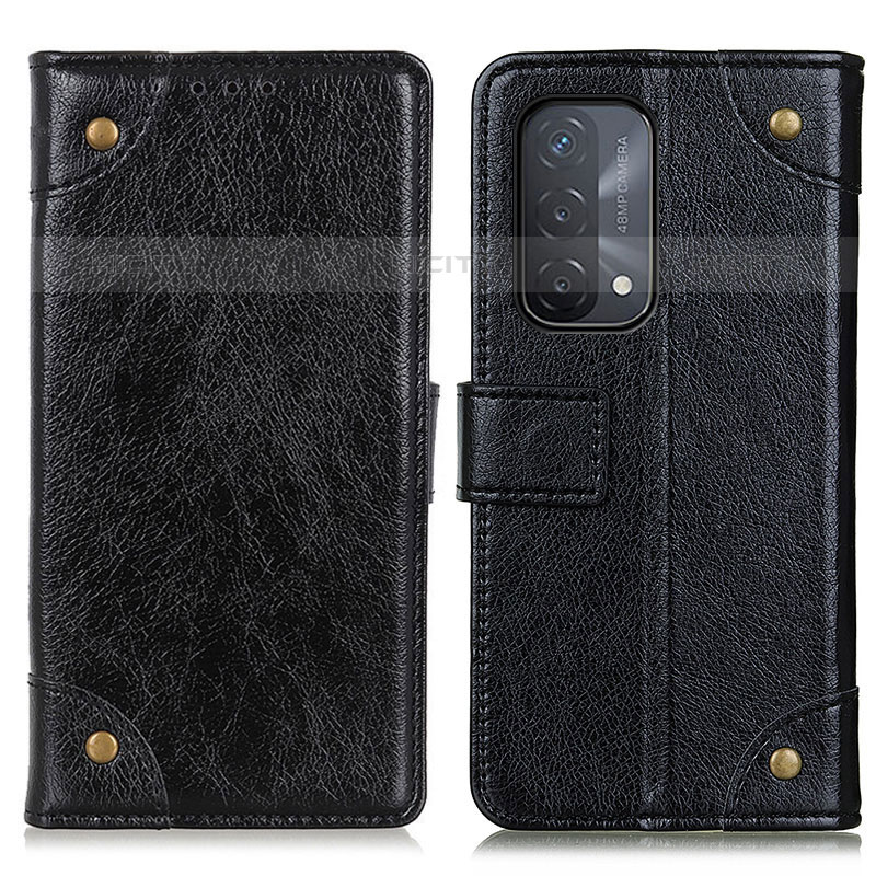 Funda de Cuero Cartera con Soporte Carcasa K06Z para Oppo A93 5G Negro