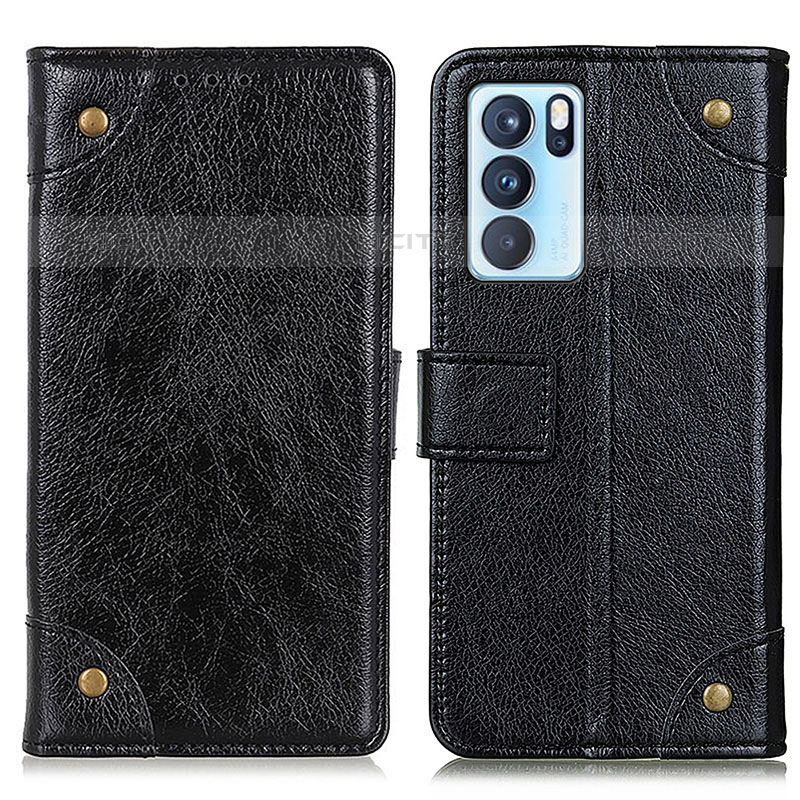 Funda de Cuero Cartera con Soporte Carcasa K06Z para Oppo Reno6 Pro 5G India