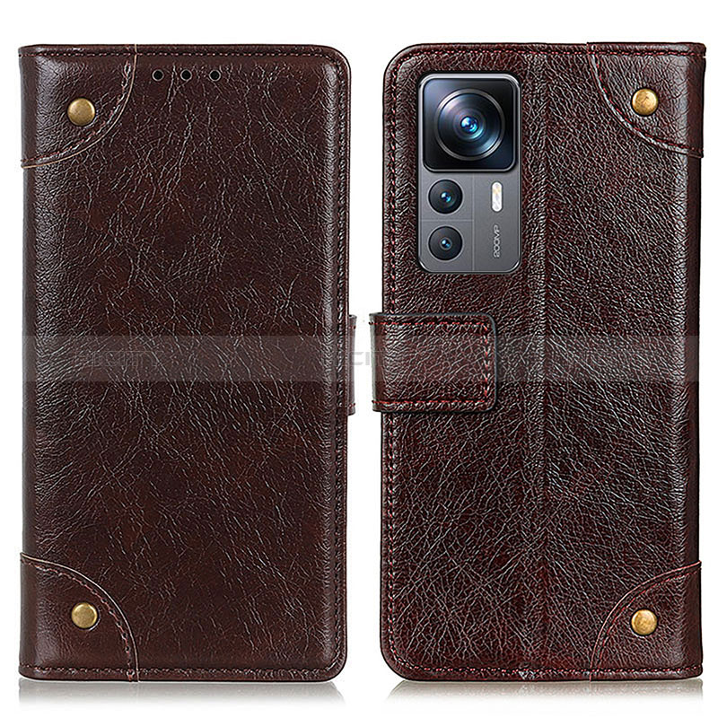 Funda de Cuero Cartera con Soporte Carcasa K06Z para Xiaomi Mi 12T Pro 5G Marron