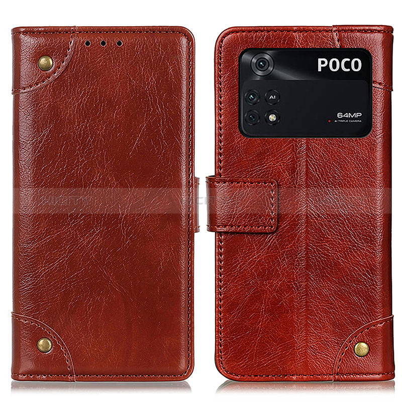 Funda de Cuero Cartera con Soporte Carcasa K06Z para Xiaomi Poco M4 Pro 4G