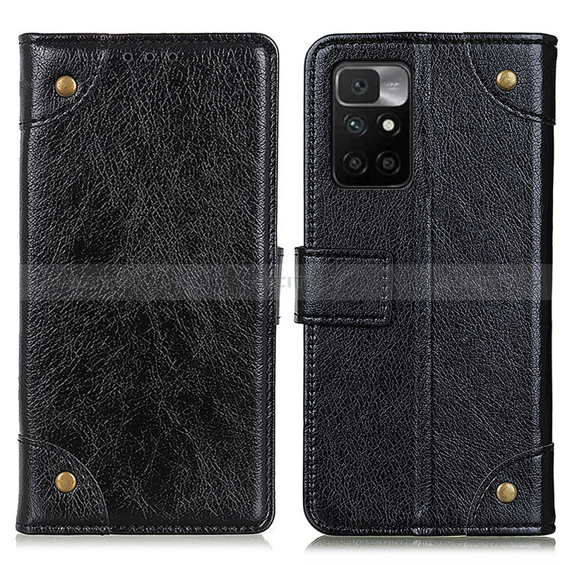 Funda de Cuero Cartera con Soporte Carcasa K06Z para Xiaomi Redmi 10 (2022) Negro