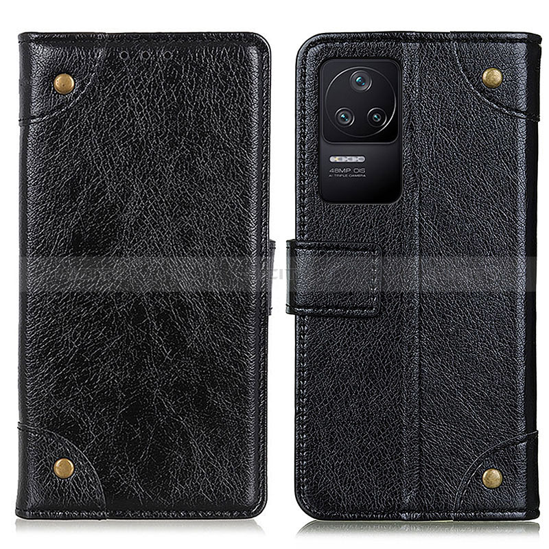 Funda de Cuero Cartera con Soporte Carcasa K06Z para Xiaomi Redmi K40S 5G Negro