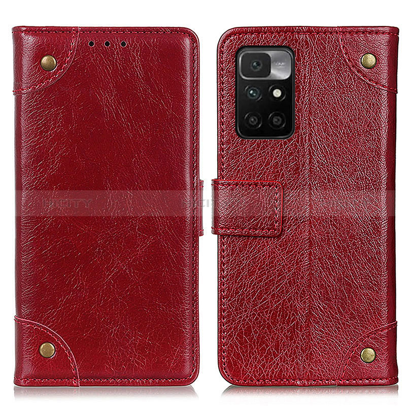 Funda de Cuero Cartera con Soporte Carcasa K06Z para Xiaomi Redmi Note 11 4G (2021) Marron Claro