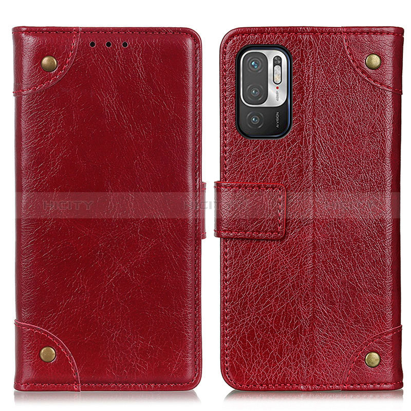 Funda de Cuero Cartera con Soporte Carcasa K06Z para Xiaomi Redmi Note 11 SE 5G Rojo