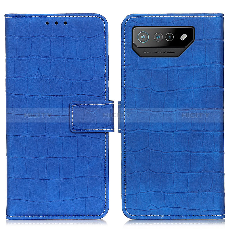 Funda de Cuero Cartera con Soporte Carcasa K07Z para Asus ROG Phone 7 Pro Azul