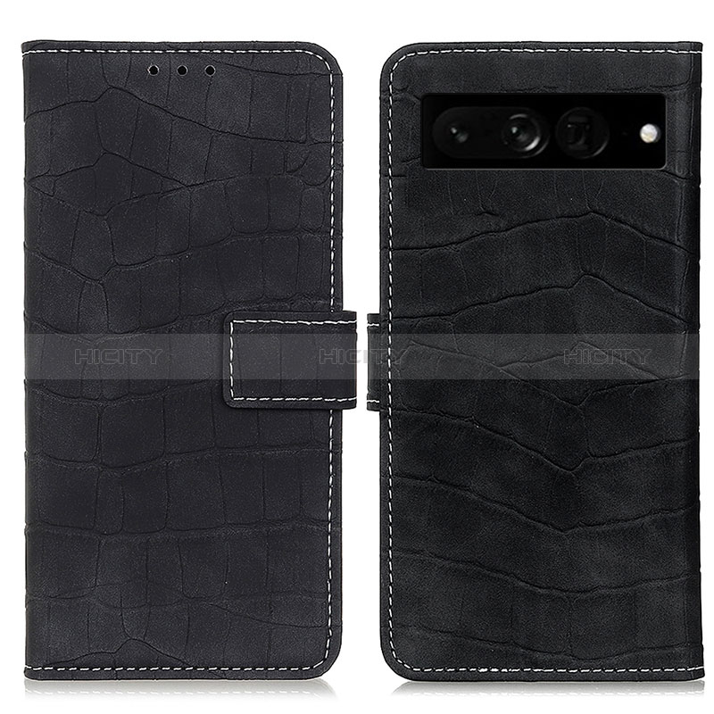 Funda de Cuero Cartera con Soporte Carcasa K07Z para Google Pixel 7 Pro 5G Negro