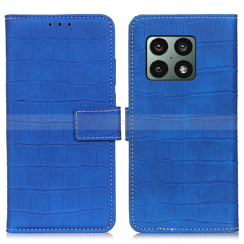 Funda de Cuero Cartera con Soporte Carcasa K07Z para OnePlus 10 Pro 5G Azul