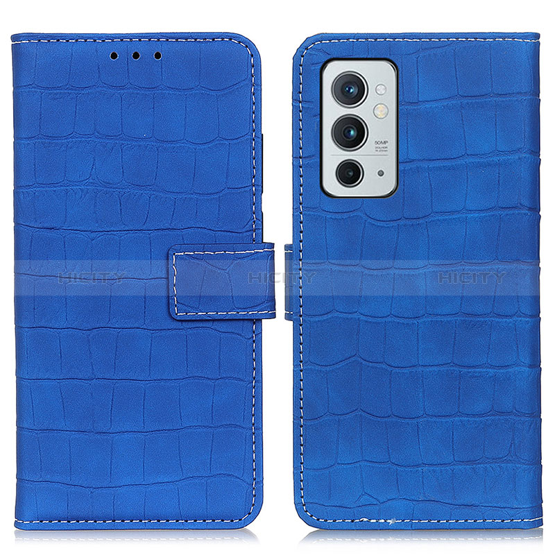 Funda de Cuero Cartera con Soporte Carcasa K07Z para OnePlus 9RT 5G Azul