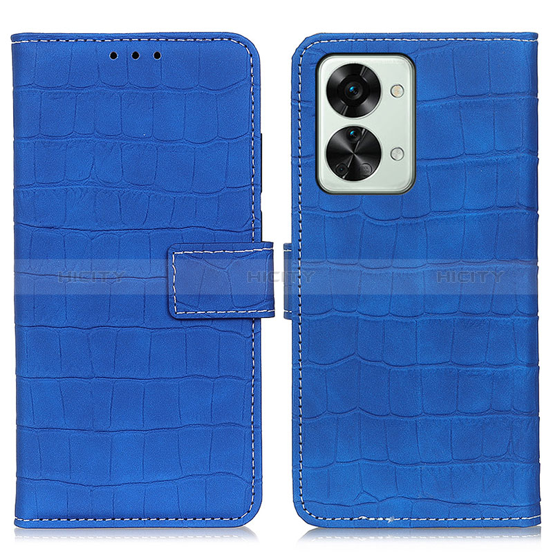 Funda de Cuero Cartera con Soporte Carcasa K07Z para OnePlus Nord 2T 5G Azul