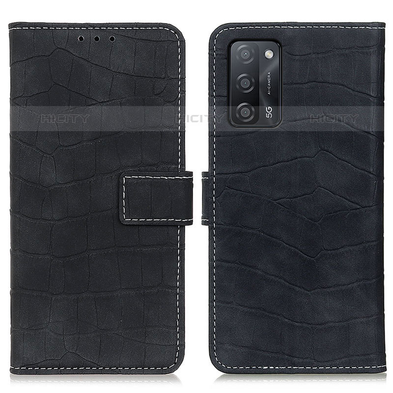 Funda de Cuero Cartera con Soporte Carcasa K07Z para Oppo A53s 5G Negro