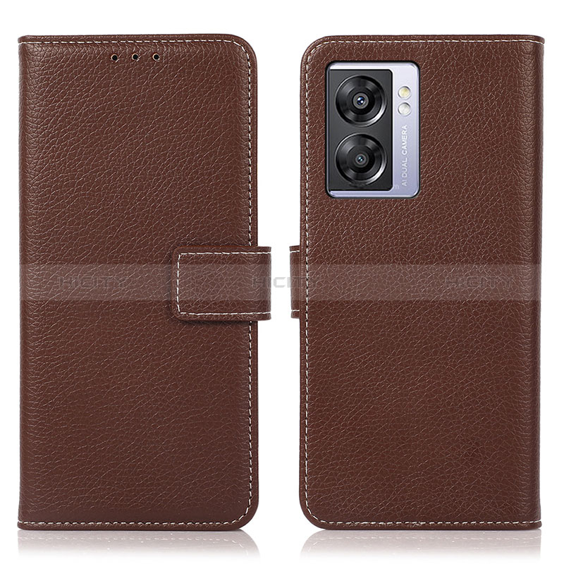 Funda de Cuero Cartera con Soporte Carcasa K07Z para Oppo A56S 5G Marron