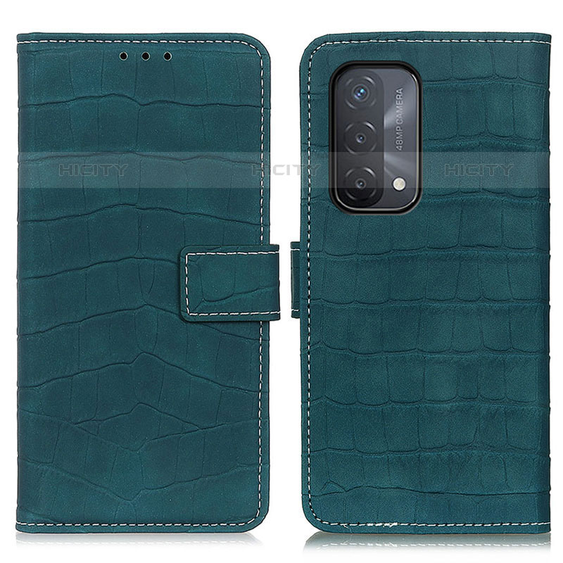 Funda de Cuero Cartera con Soporte Carcasa K07Z para Oppo A93 5G Verde