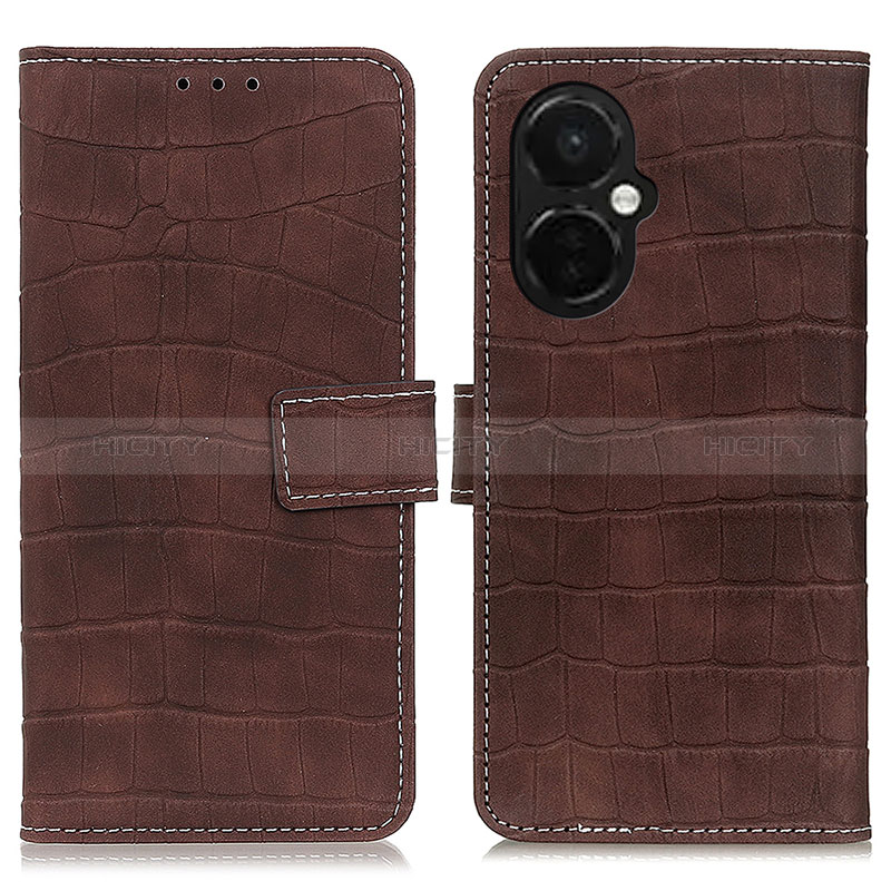 Funda de Cuero Cartera con Soporte Carcasa K07Z para Oppo K11x 5G Marron