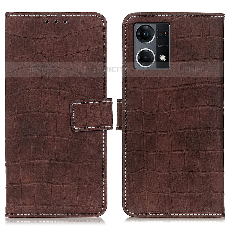 Funda de Cuero Cartera con Soporte Carcasa K07Z para Oppo Reno7 4G