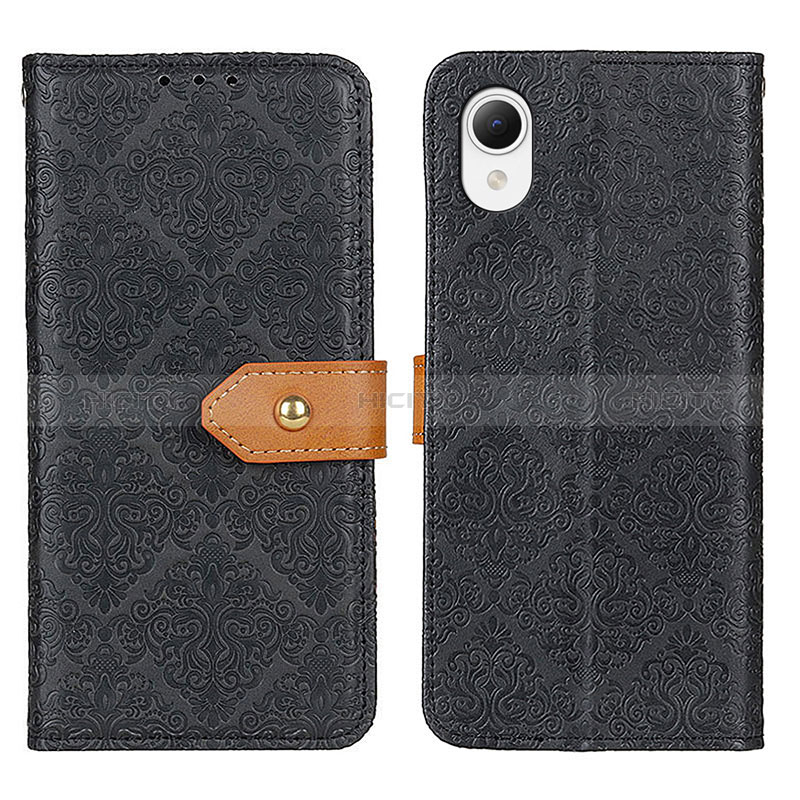 Funda de Cuero Cartera con Soporte Carcasa K07Z para Samsung Galaxy A23e 5G Negro