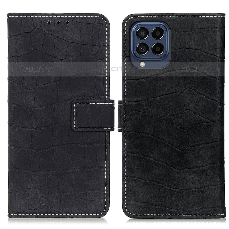 Funda de Cuero Cartera con Soporte Carcasa K07Z para Samsung Galaxy M53 5G Negro