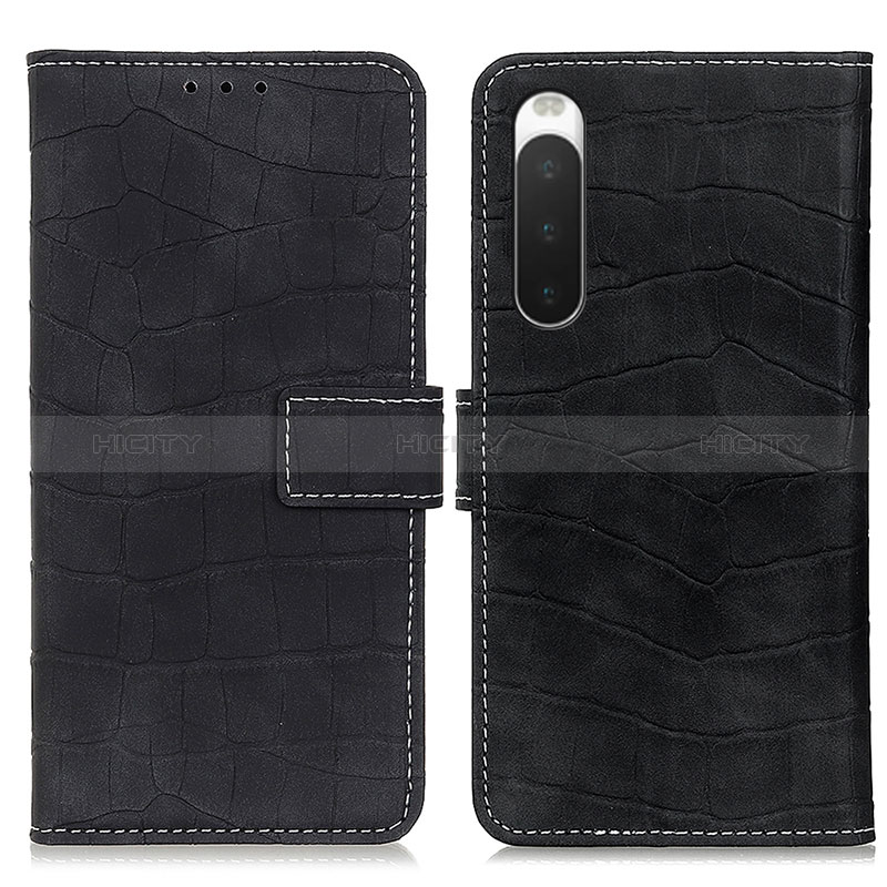 Funda de Cuero Cartera con Soporte Carcasa K07Z para Sony Xperia 10 IV Negro