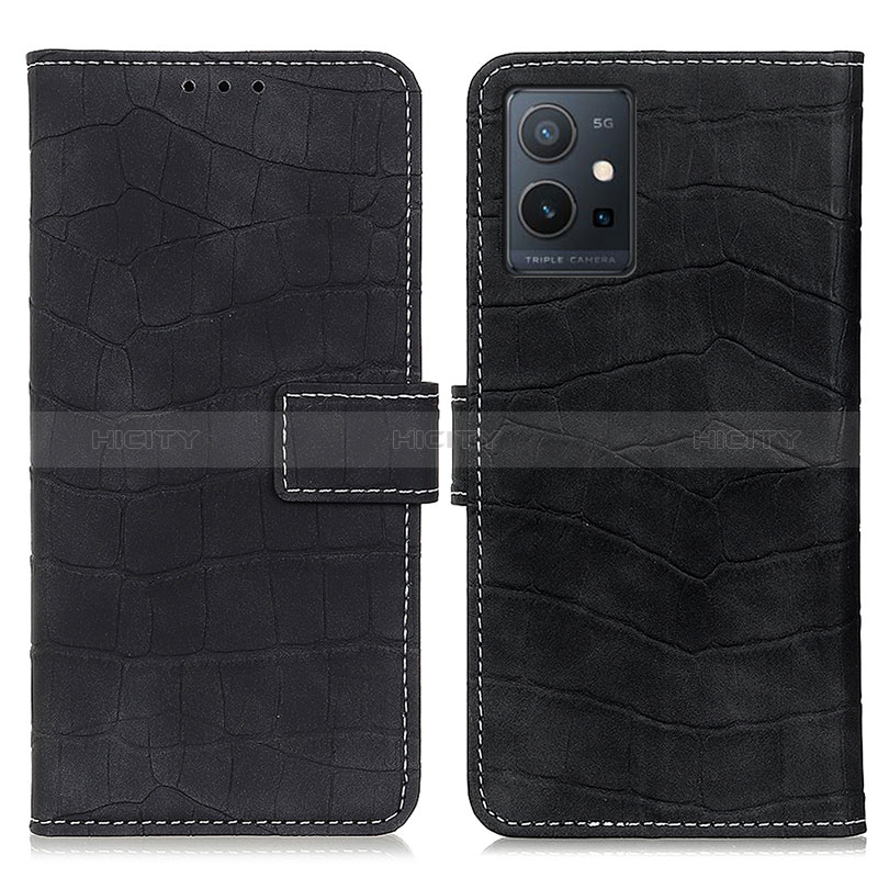 Funda de Cuero Cartera con Soporte Carcasa K07Z para Vivo Y33e 5G Negro