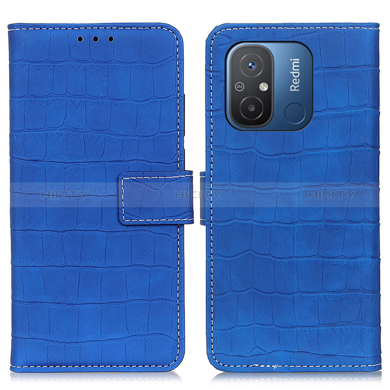 Funda de Cuero Cartera con Soporte Carcasa K07Z para Xiaomi Poco C55 Azul