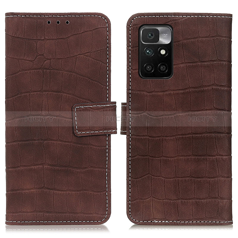 Funda de Cuero Cartera con Soporte Carcasa K07Z para Xiaomi Redmi 10 (2022) Marron