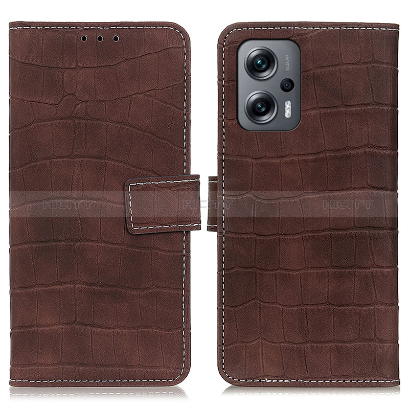 Funda de Cuero Cartera con Soporte Carcasa K07Z para Xiaomi Redmi K50i 5G Marron