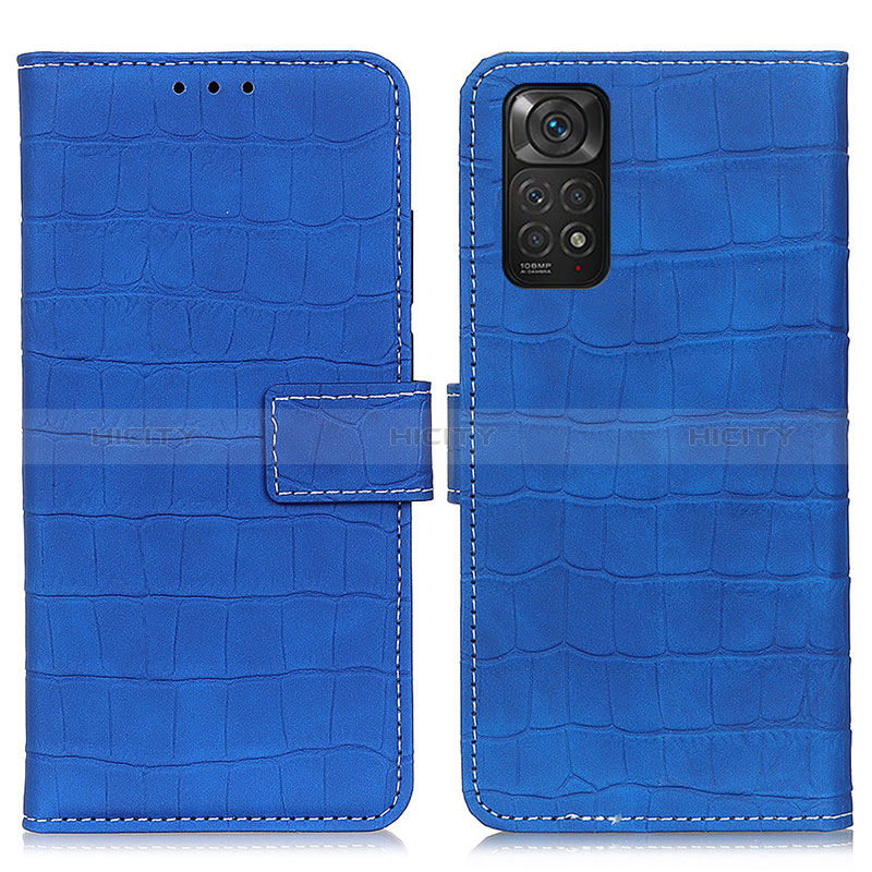 Funda de Cuero Cartera con Soporte Carcasa K07Z para Xiaomi Redmi Note 11 4G (2022) Azul