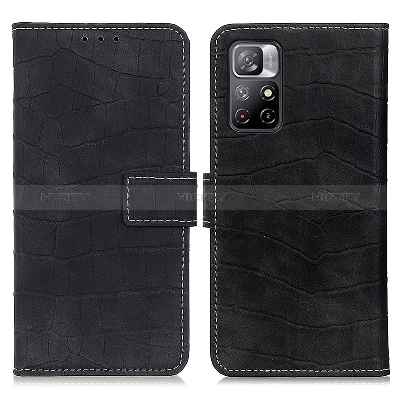 Funda de Cuero Cartera con Soporte Carcasa K07Z para Xiaomi Redmi Note 11 5G Negro