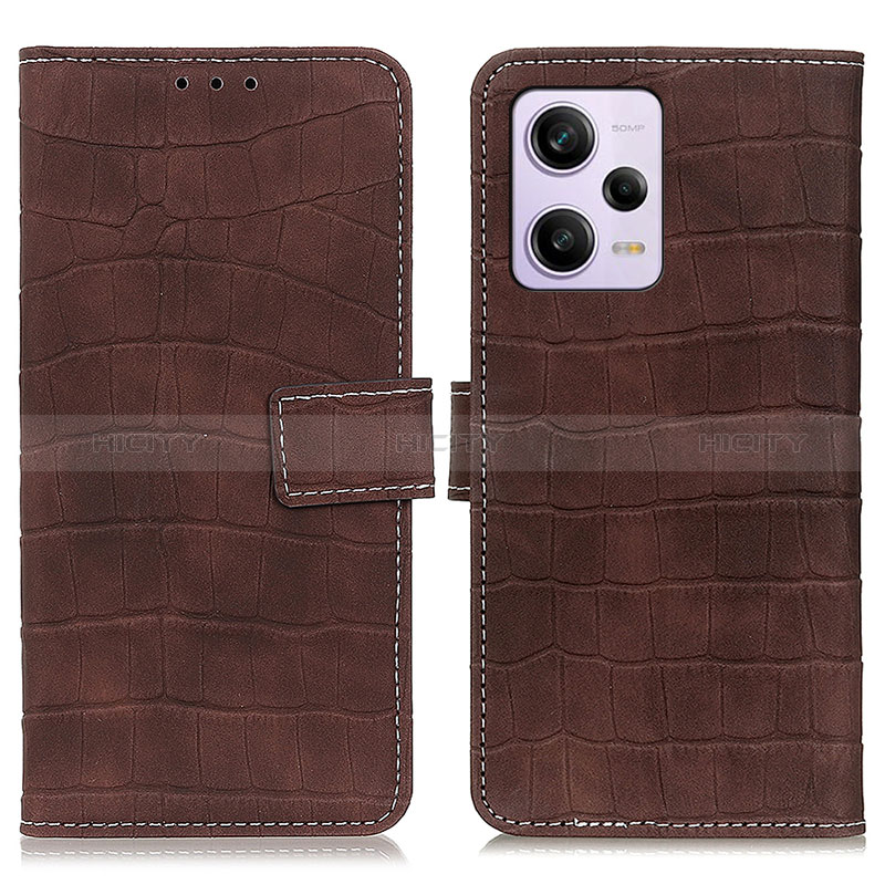 Funda de Cuero Cartera con Soporte Carcasa K07Z para Xiaomi Redmi Note 12 Pro+ Plus 5G Marron