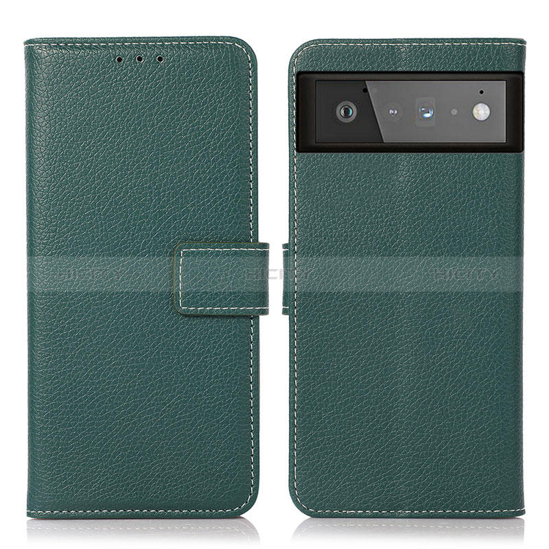 Funda de Cuero Cartera con Soporte Carcasa K08Z para Google Pixel 6 5G Verde