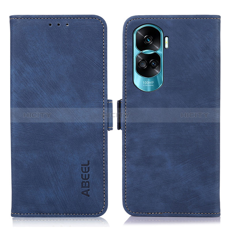 Funda de Cuero Cartera con Soporte Carcasa K08Z para Huawei Honor 90 Lite 5G Azul