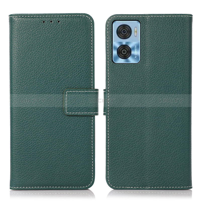 Funda de Cuero Cartera con Soporte Carcasa K08Z para Motorola Moto E22