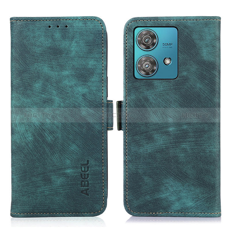 Funda de Cuero Cartera con Soporte Carcasa K08Z para Motorola Moto Edge 40 Neo 5G Verde