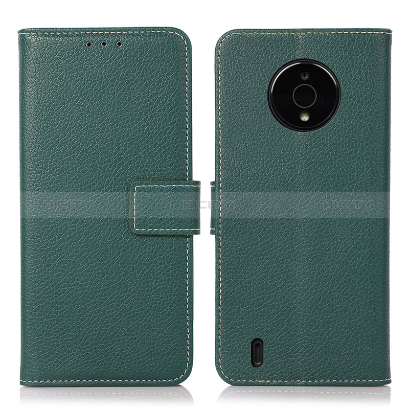 Funda de Cuero Cartera con Soporte Carcasa K08Z para Nokia C200 Verde