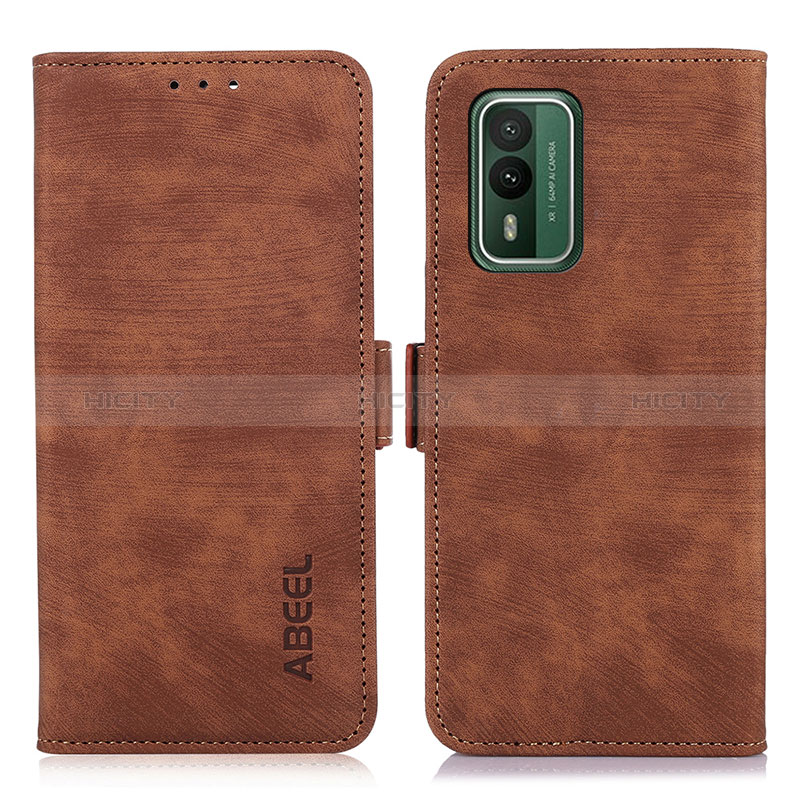 Funda de Cuero Cartera con Soporte Carcasa K08Z para Nokia XR21 Marron