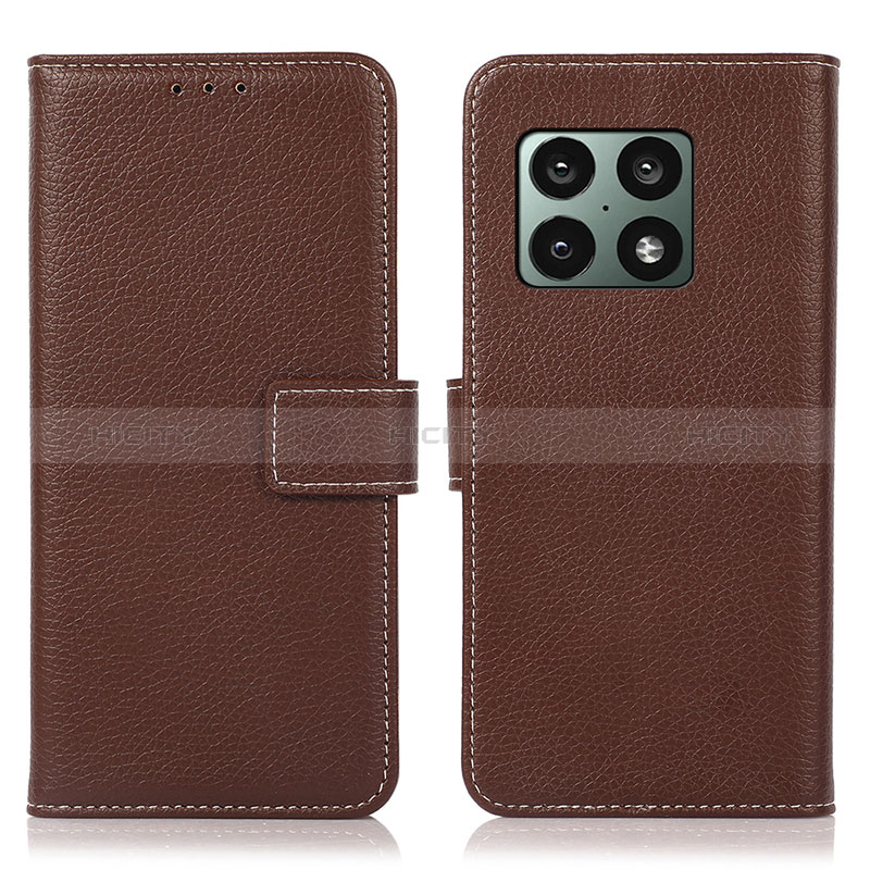 Funda de Cuero Cartera con Soporte Carcasa K08Z para OnePlus 10 Pro 5G Marron