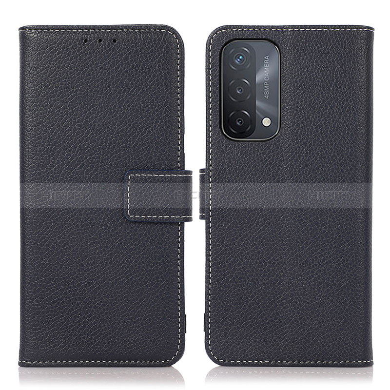 Funda de Cuero Cartera con Soporte Carcasa K08Z para Oppo A54 5G Azul Real