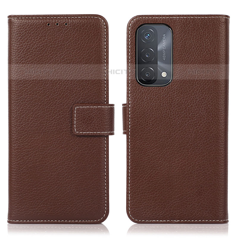 Funda de Cuero Cartera con Soporte Carcasa K08Z para Oppo A93 5G Marron