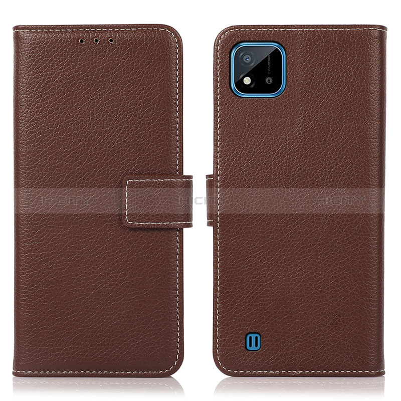 Funda de Cuero Cartera con Soporte Carcasa K08Z para Realme C11 (2021) Marron