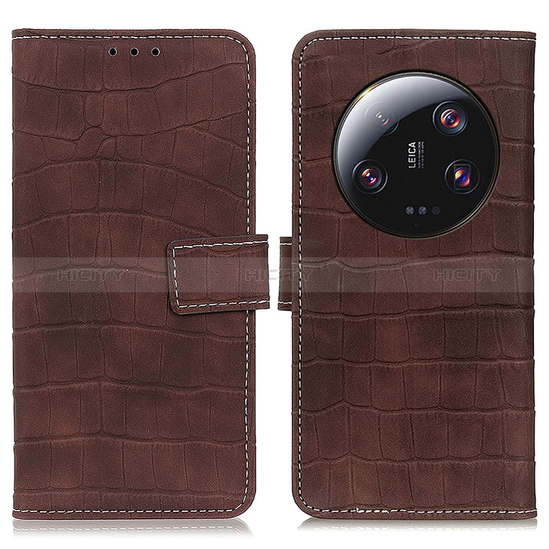 Funda de Cuero Cartera con Soporte Carcasa K08Z para Xiaomi Mi 13 Ultra 5G Marron