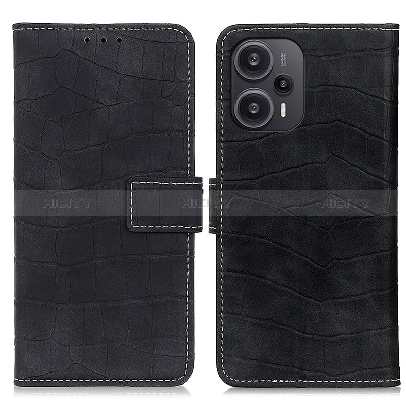 Funda de Cuero Cartera con Soporte Carcasa K08Z para Xiaomi Poco F5 5G Negro